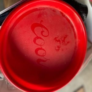 Red Plastic Coors Beer Serving Tray